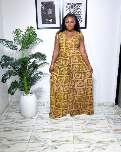 Classic Oversized Adire Jumpsuit